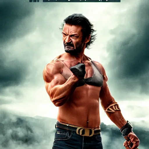 Image similar to Ricardo Arjona as Wolverine, 8k, movie poster