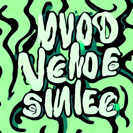 Image similar to words made of slime