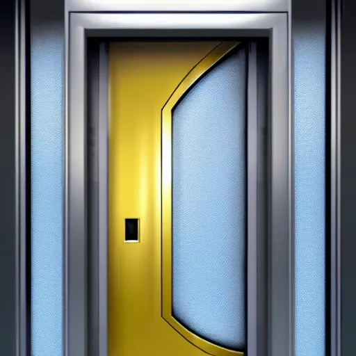 Image similar to hyper realistic art - deco sci - fi door