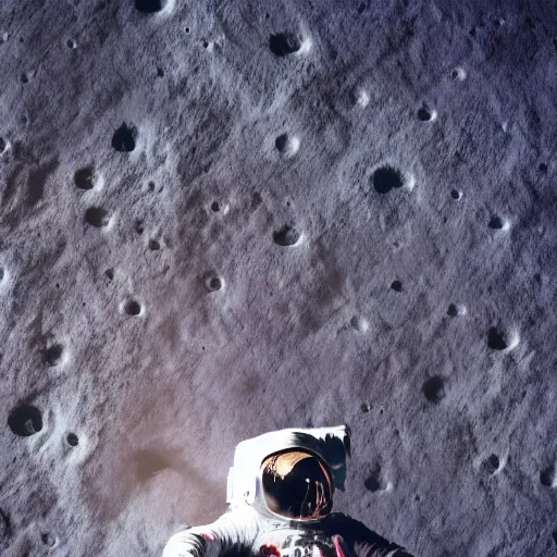 Image similar to astronaut on the moon facing the earth, beautiful dynamic lighting, cinematic, extremely high detail, photo realistic, cinematic lighting, post processed, artstation, 8 k