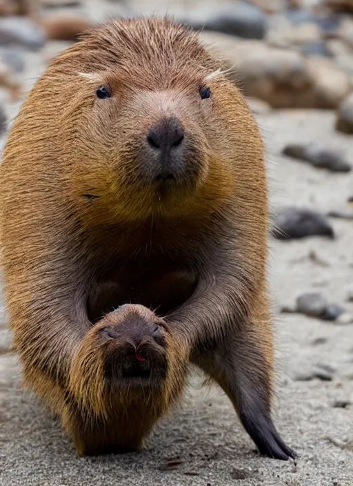 Prompt: capybara coconut fusion