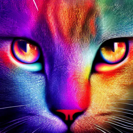 Image similar to colorful galaxy that looks like a cat face, high detail, digital art, beautiful , concept art,fantasy art, 4k