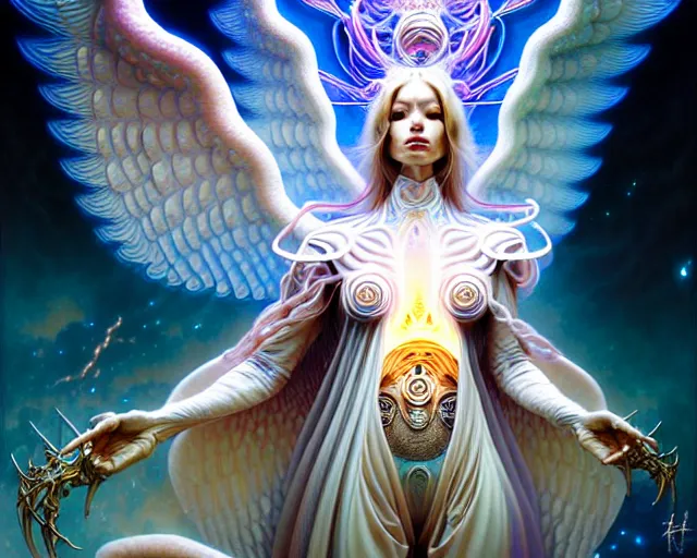 Image similar to the angel of transcendence, fantasy character portrait made of fractals, ultra realistic, wide angle, intricate details, the fifth element artifacts, highly detailed by peter mohrbacher, hajime sorayama, wayne barlowe, boris vallejo, aaron horkey, gaston bussiere, craig mullins