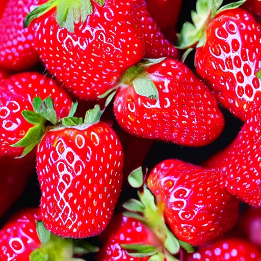 Prompt: Macro strawberry texture