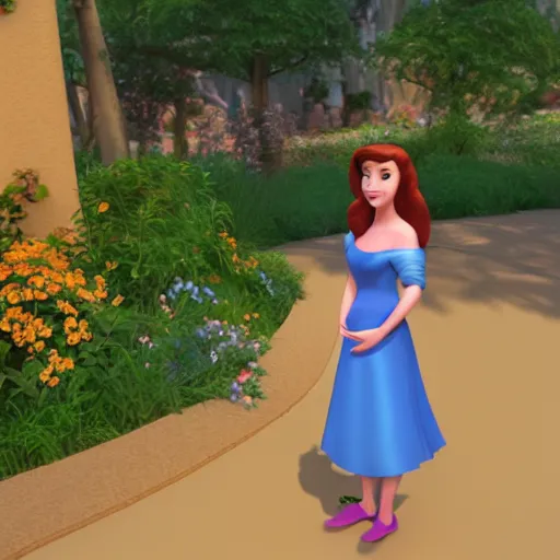 Prompt: a disney princess 3d cgi