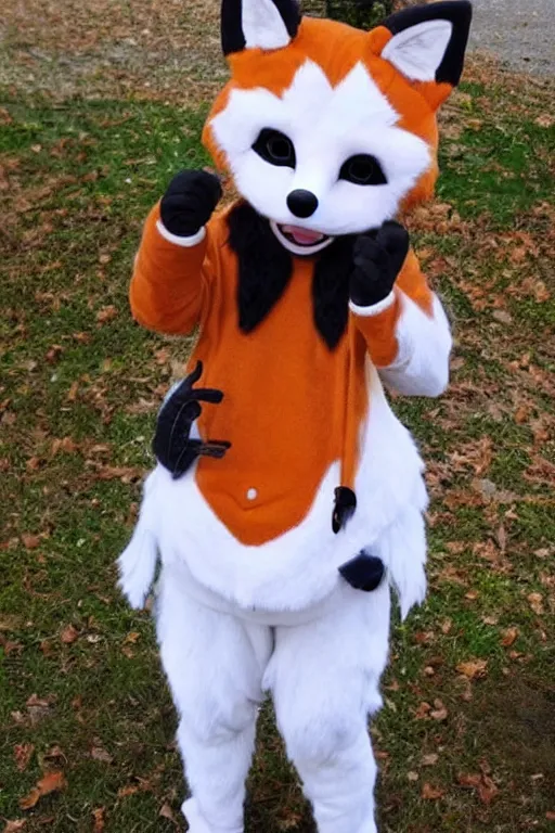 Image similar to an anthropomorphic fox, fursuit!!!!, cosplay