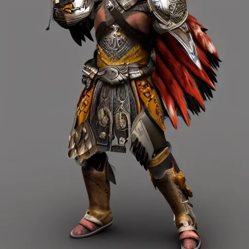 Prompt: warrior with falcon themed armour, 4k