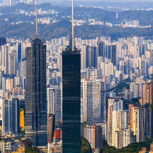 Image similar to sao paulo city with the biggest tower in the americas, very detailed, ultra realistic, photorealistic, dynamic light