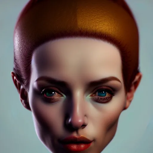 Image similar to portrait cake head woman, digital art, cinematic, ultradetail, 8k, painting, imaginefx, trending on artstation