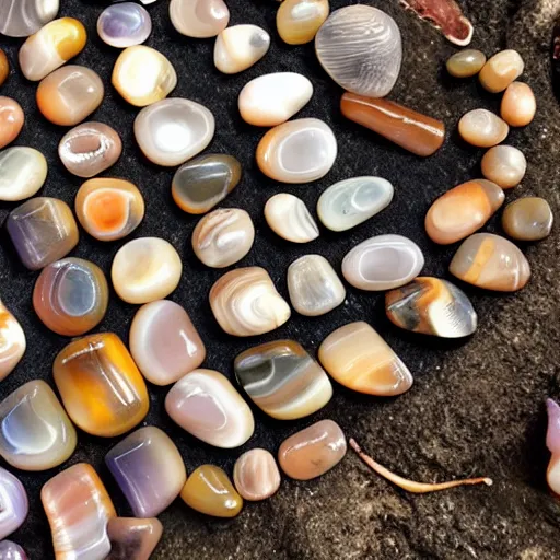 Image similar to banded agates that look like a tropical beach