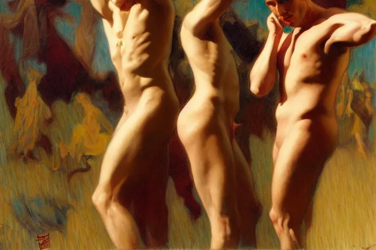 Image similar to artdeco, painting by gaston bussiere, craig mullins, j. c. leyendecker, tom of finland
