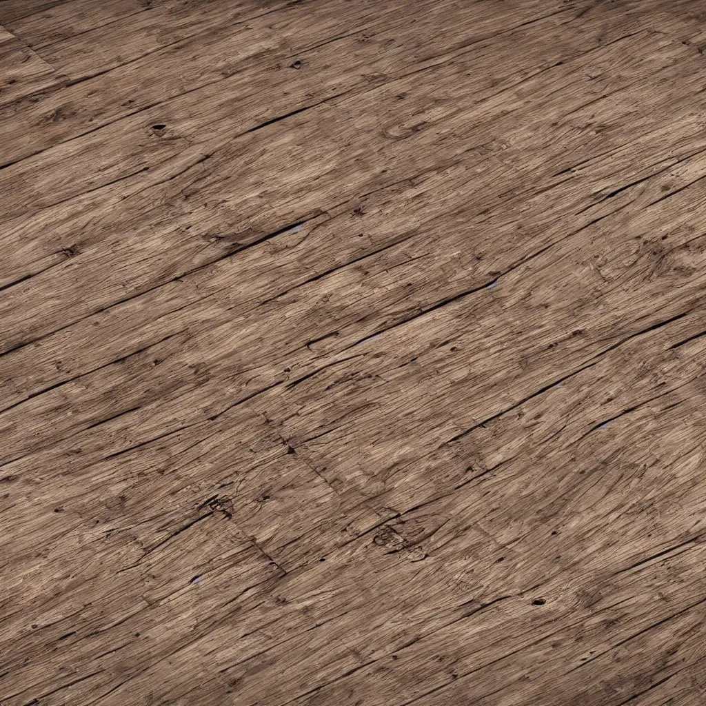 Image similar to 4K old and dusty cabin wood floor with scratches and bumps. Seamless high quality and detailed PBR material. 48 megapixel DSLR.