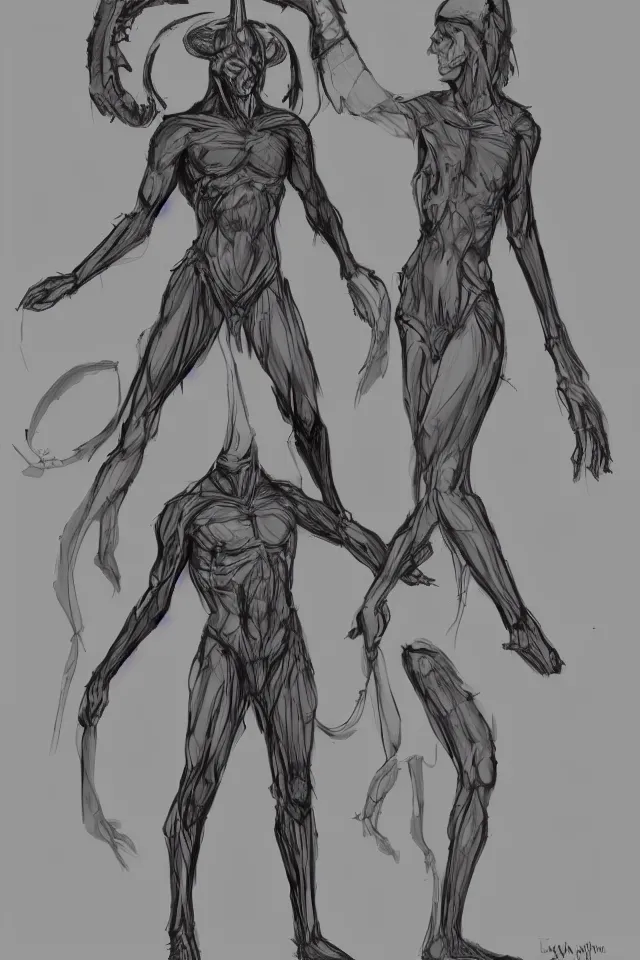 Image similar to concept art, 12 human body with zodiac head