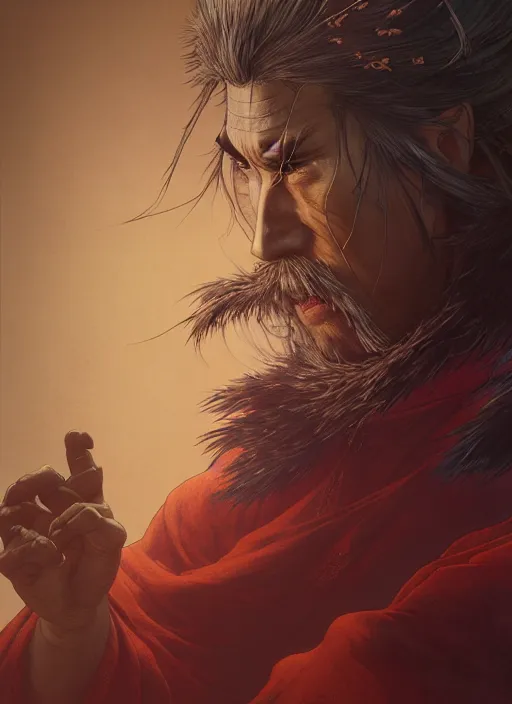 Image similar to highly detailed portrait of sekiro, stephen bliss, unreal engine, greg rutkowski, loish, rhads, beeple, makoto shinkai and lois van baarle, ilya kuvshinov, rossdraws, tom bagshaw, tom whalen, alphonse mucha, global illumination, god rays, detailed and intricate environment