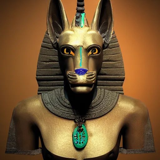 Prompt: anubis, head, unreal 5, professional, masterpiece, hightly detailed