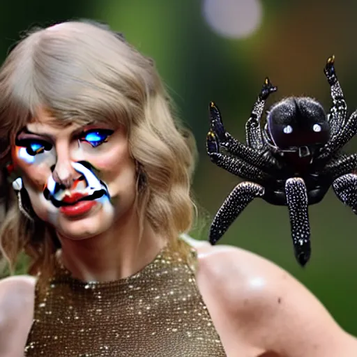 Prompt: Taylor Swift as a spider