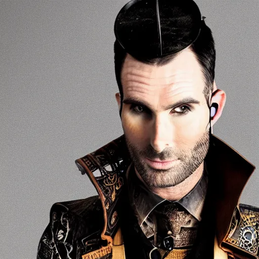 Image similar to steampunk adam levine