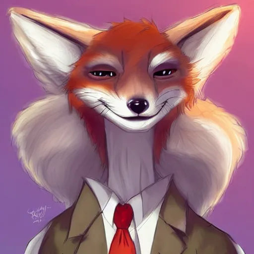 Image similar to an anthropomorphic fox, fursona!!!! trending on furaffinity, by kawacy, by don bluth