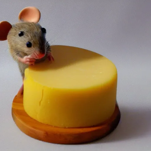 Prompt: a Mouse Made of cheese