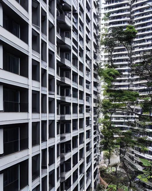 Image similar to Exterior photographs of a multi storey residential buildings, apartments, condo design by Koichi Takada Architectural photography, 14mm, cinematic photography, high resolution 4k