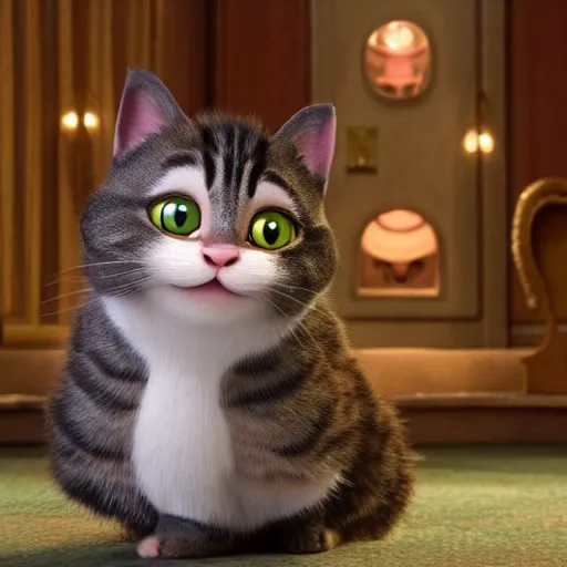 Prompt: a cat role in film sing, by illumination entertainment