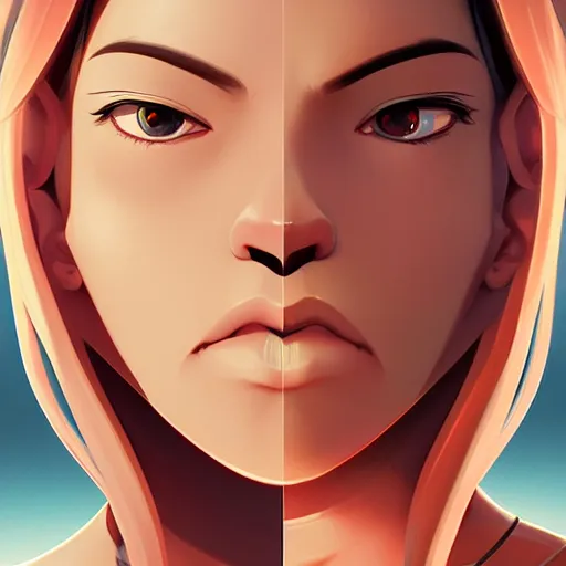 Prompt: face icon stylized minimalist contact 1 9 9 7, loftis, cory behance hd by jesper ejsing, by rhads, makoto shinkai and lois van baarle, ilya kuvshinov, rossdraws global illumination