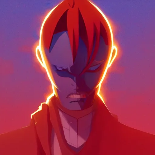 Image similar to face icon stylized minimalist trigun, loftis, cory behance hd by jesper ejsing, by rhads, makoto shinkai and lois van baarle, ilya kuvshinov, rossdraws global illumination