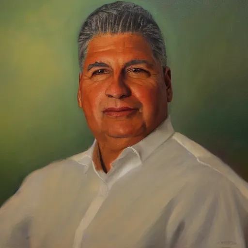 Prompt: oil painted portrait of Miguel Díaz-Canel