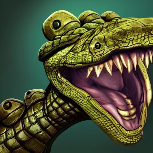 Image similar to crocodile detective, league of legends character, reptile, close up, digital art, trending on ArtStation