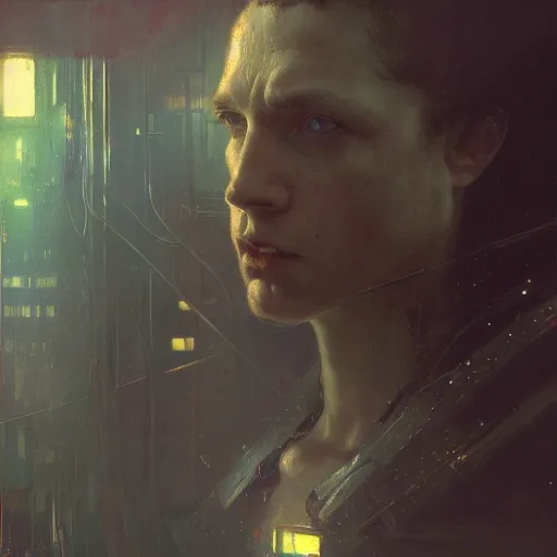 Image similar to nick bostrom, hyperrealistic portrait, bladerunner street, art of elysium by jeremy mann and alphonse mucha, fantasy art, photo realistic, dynamic lighting, artstation, poster, volumetric lighting, very detailed face, 4 k, award winning