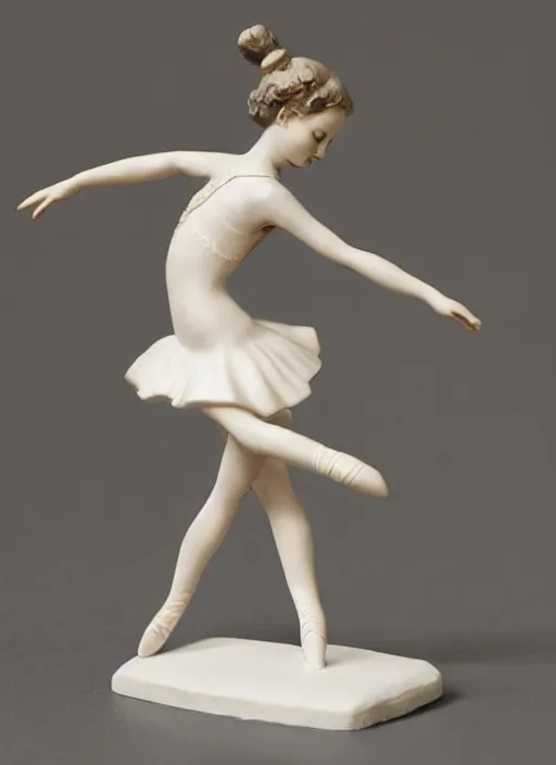 Prompt: the ballerina porcelain statue