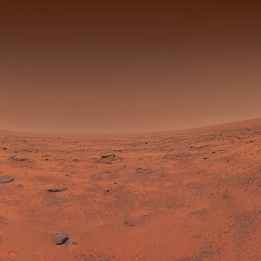 Image similar to first step on mars, foggy atmosphere, bright, high resolution