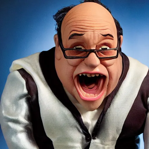 Image similar to animatronic Danny Devito, exposed mechanics, photo, Stan Winston studios, detailed, 4k