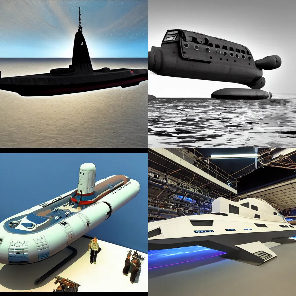 Prompt: space ship U-boat