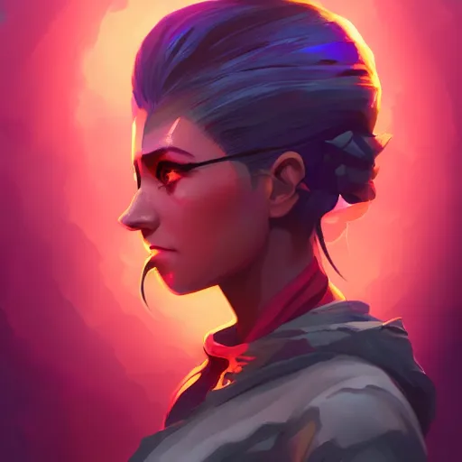 Image similar to profile portrait, maya ali mage, gloomhaven, dynamic lighting, gaudy colors, octane render aesthetic, matte painting concept art, official fanart behance hd artstation by jesper ejsing, by rhads and makoto shinkai and lois van baarle and ilya kuvshinov and rossdraws