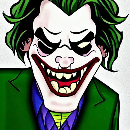 Prompt: The joker in family guy, authentic style, very intricate, very detailed,