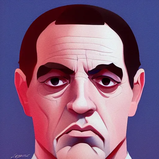 Image similar to face icon stylized minimalist the godfather, loftis, cory behance hd by jesper ejsing, by rhads, makoto shinkai and lois van baarle, ilya kuvshinov, rossdraws global illumination