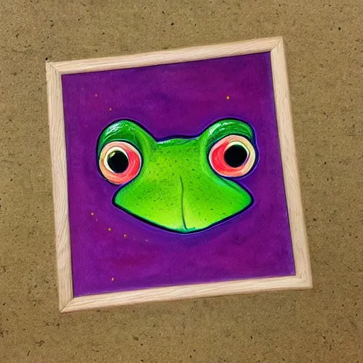 Image similar to smiling cute frog portrait