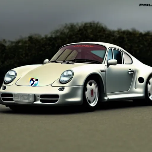 Image similar to porsche 959 with a turbine rocket engine. photo realistic 4k 35mm