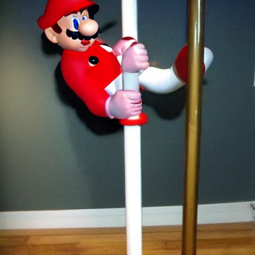 Image similar to mario as a pole dancer