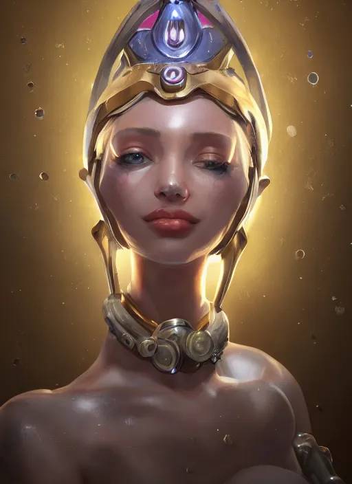 Prompt: orianna, from league of legends, au naturel, hyper detailed, metal skin, digital art, trending in artstation, cinematic lighting, studio quality, smooth render, unreal engine 5 rendered, octane rendered, art style by klimt and nixeu and ian sprigger and wlop and krenz cushart