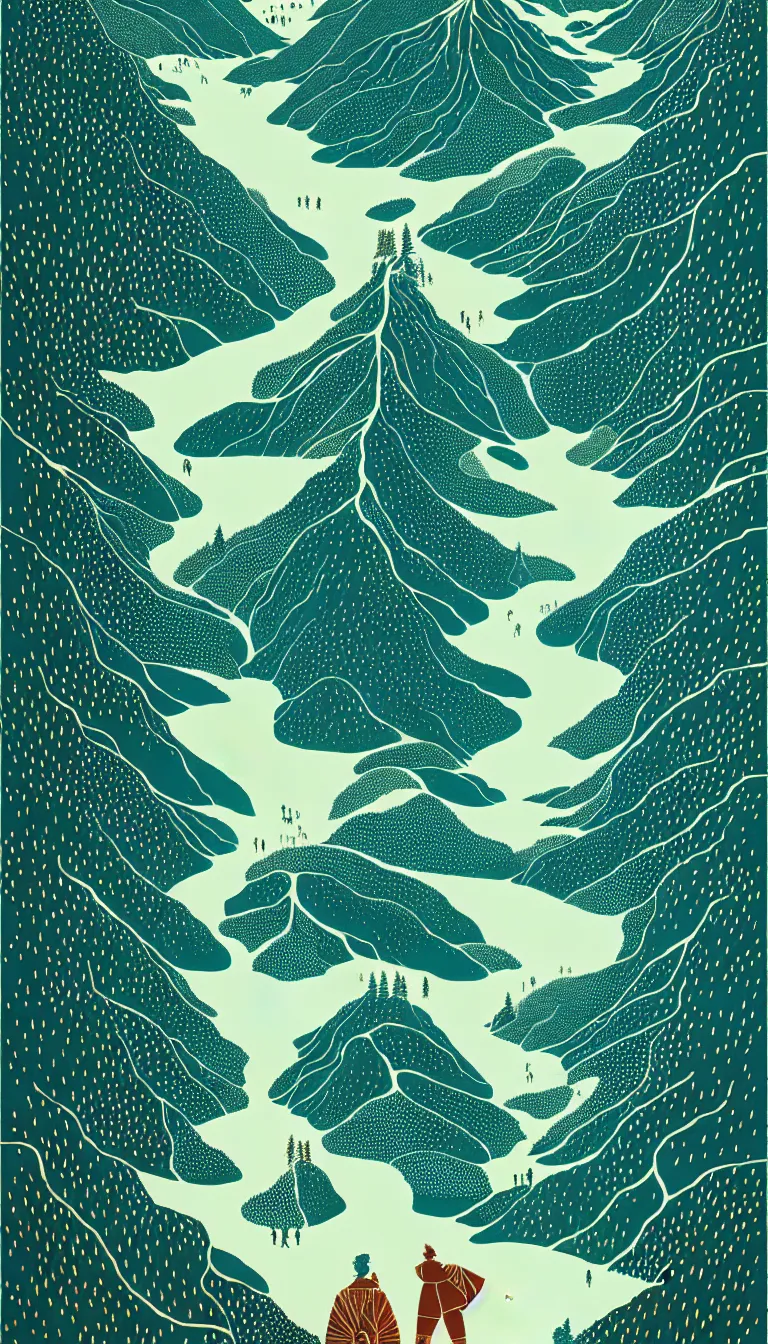 Image similar to olympic national park by victo ngai