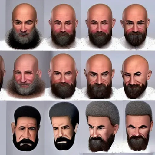 Prompt: bald, bald, bald, bald, bald, bald, bald, bob ross