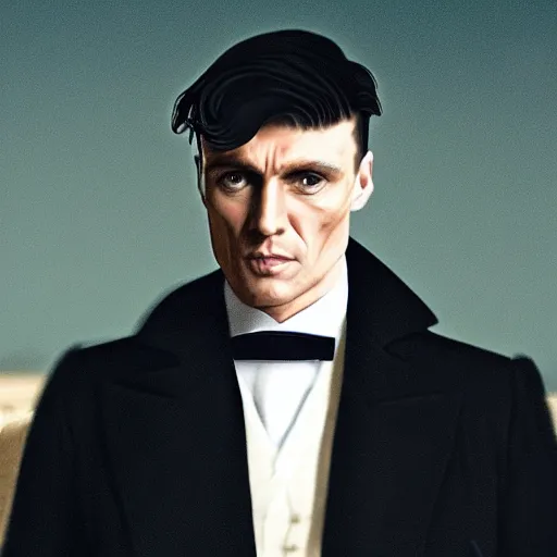 Image similar to A portrait of tommy shelby in atlantis