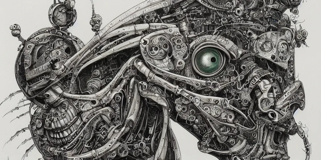 Image similar to a beautiful painting of robot by aaron horkey, trending on artstation