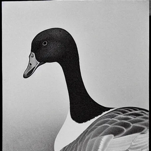 Prompt: A goose animal with thick jawline, golden ratio