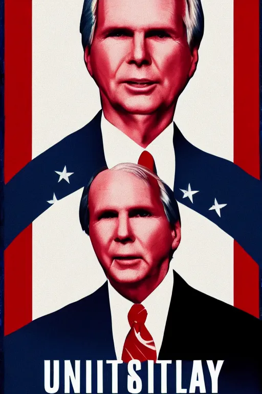 Image similar to minimal movie poster united states senator henry clay, solid colors, cinematic