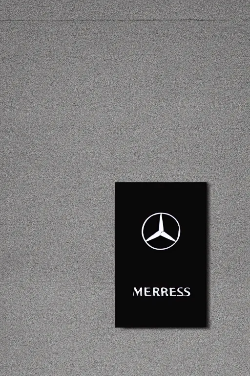 Image similar to minimalistic advertising poster for mercedes