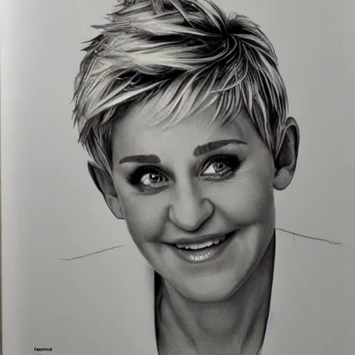 Image similar to ellen degeneres drawn by mort drucker