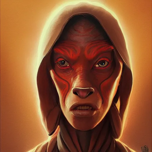 Image similar to darth jar jar binks, freida pinto, art by artgerm and greg rutkowski and magali villeneuve, portrait, highly detailed, headshot, intricate, elegant, digital painting, trending on artstation, concept art, sharp focus, illustration